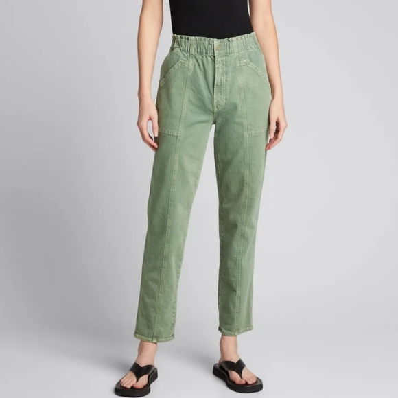 Mother The Springy Ankle Loden Frost Green Cargo Size 26 - Picture 3 of 14